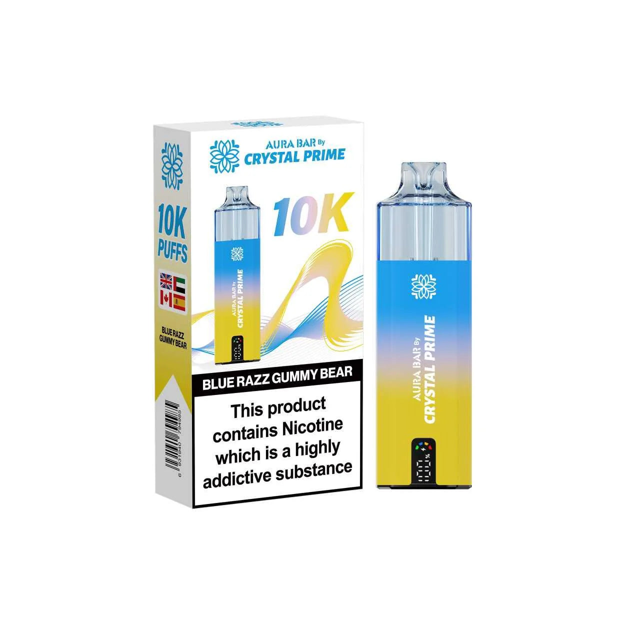 Crystal Prime Aura Bar Series 10k Puffs Prefilled Pod Kit