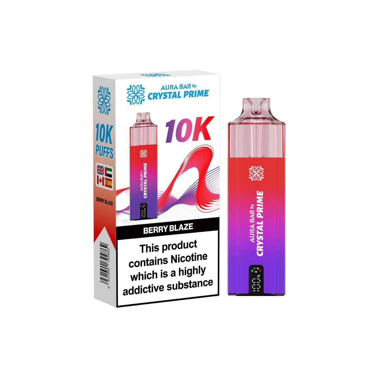 Crystal Prime Aura Bar Series 10k Puffs Prefilled Pod Kit