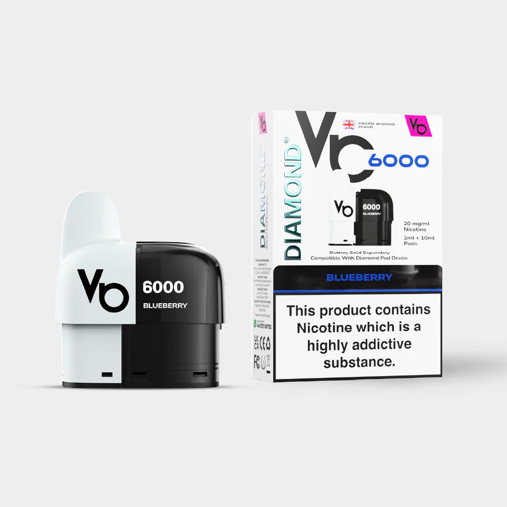 Diamond 6000 Vape Pods - 2ml Pod & 10ml Refill