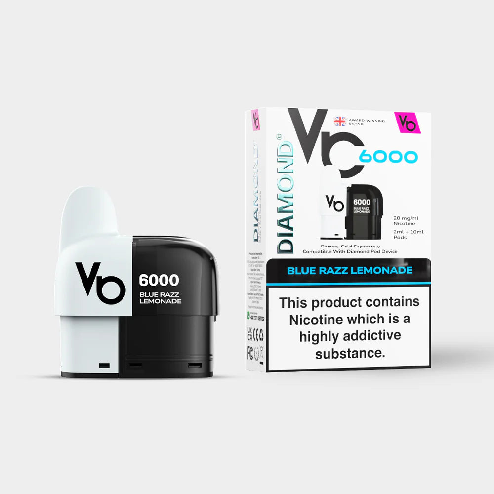 Diamond 6000 Vape Pods - 2ml Pod & 10ml Refill