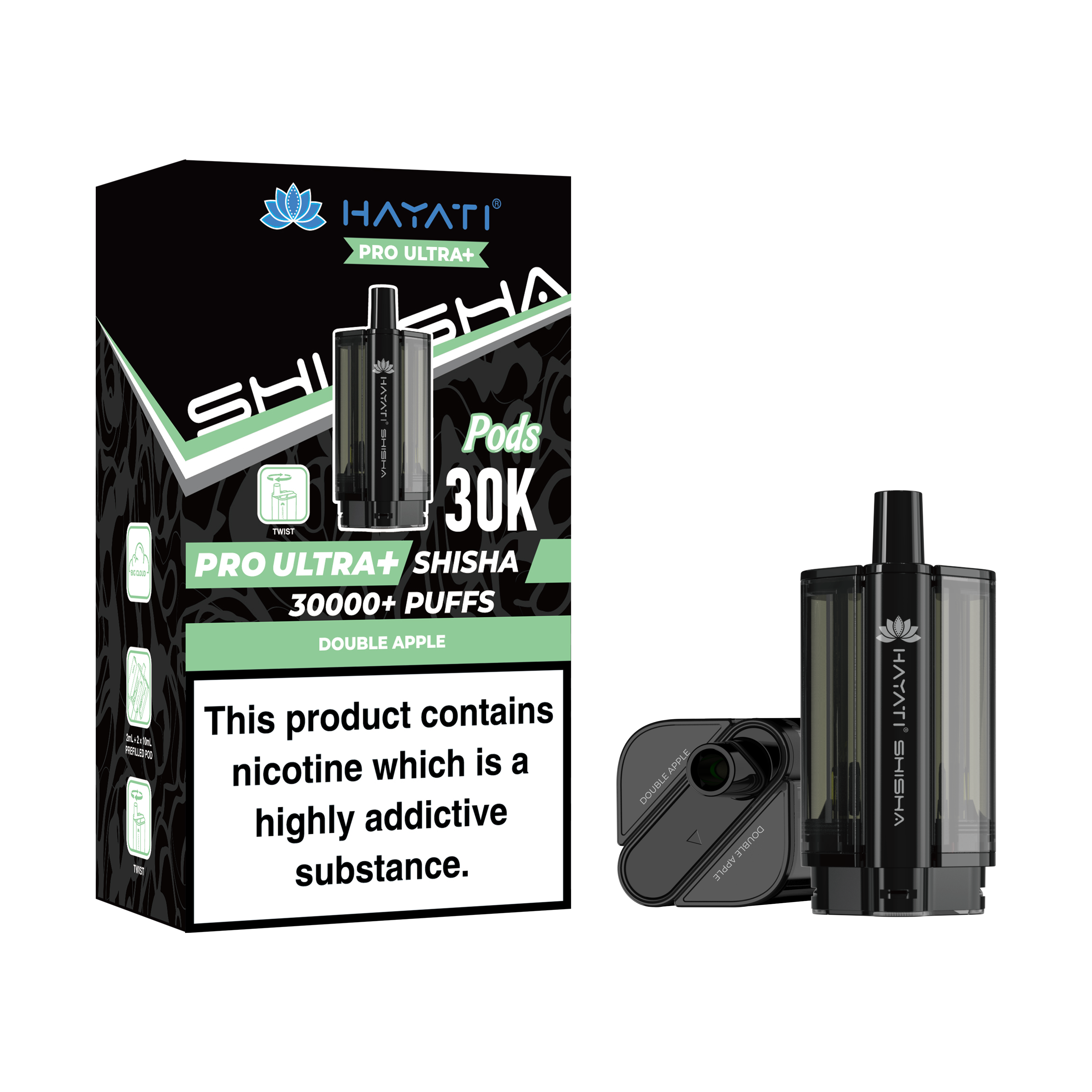 Hayati Pro Ultra Plus Shisha 30K Replacement Pods
