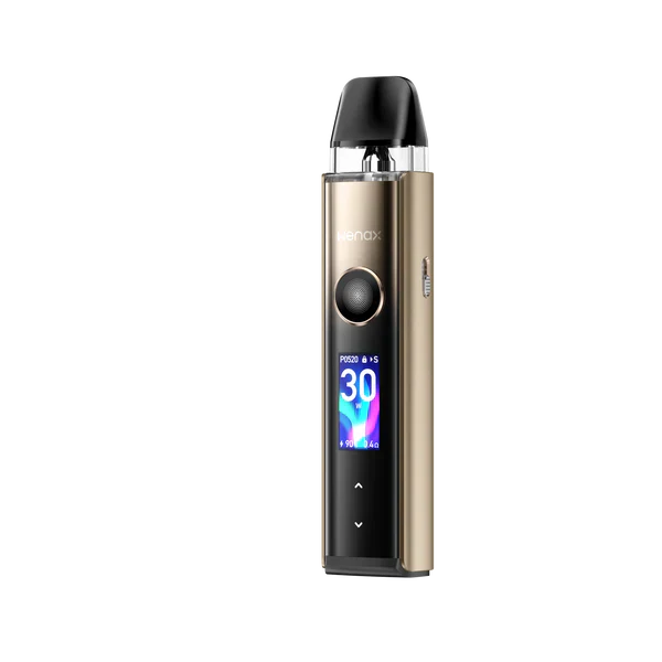 Geekvape Wenax Q Pro vape kit with 1200mAh battery, adjustable 5-30W power, MTL and RDTL modes, refillable pods, and shock-resistant design.