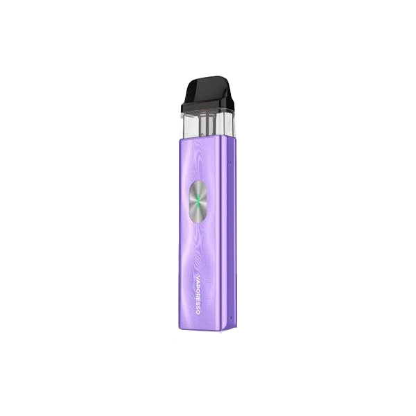 Vaporesso XROS 4 Mini Kit compact purple vaping device with 1000mAh battery and advanced coil technology
