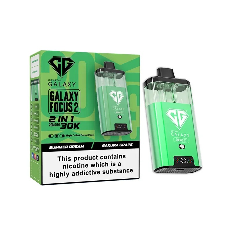 CRYSTAL GALAXY 30K FOCUS 2 PREFILLED POD VAPE KIT 20MG