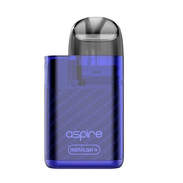 Aspire Minican+ Plus compact vape pod kit in blue with 850mAh battery and 2ml pod capacity