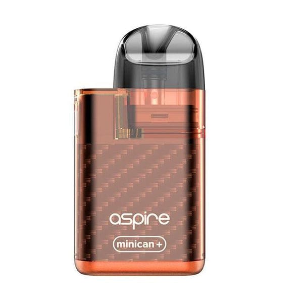 Aspire Minican+ Plus compact pod kit in orange with 850mAh battery and 2ml pod capacity