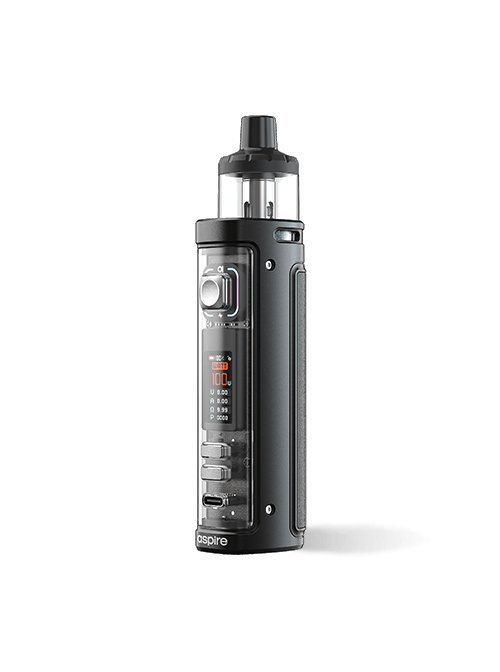 Aspire Veynom EX Pod Kit black vaping device with digital display and control buttons