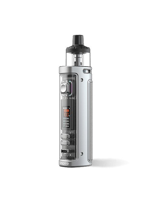 Aspire Veynom EX Pod Kit device in silver with digital display and adjustable settings
