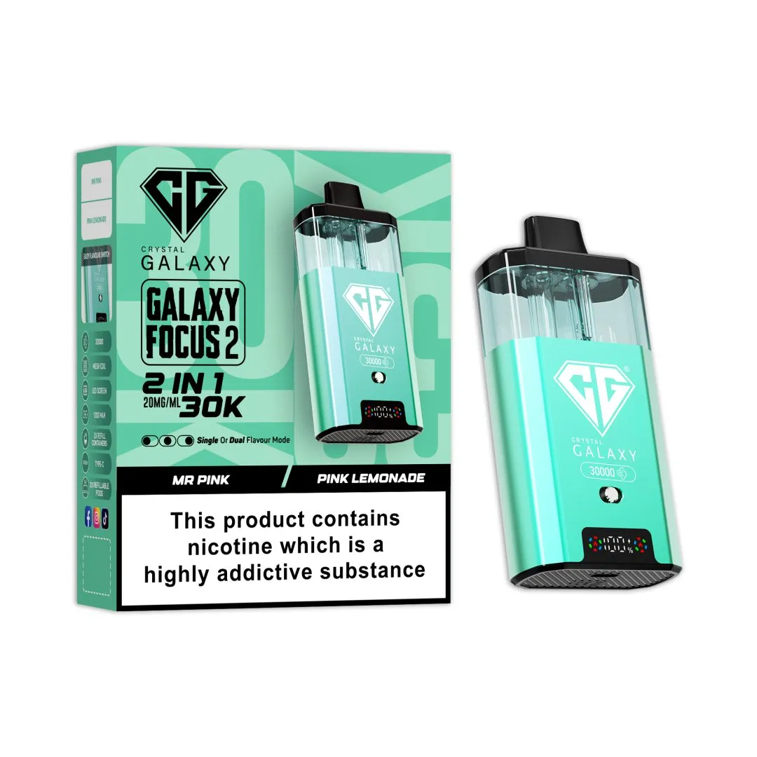 Box of 5 Crystal Galaxy Focus 2 30K Puffs Prefilled Pod Kit