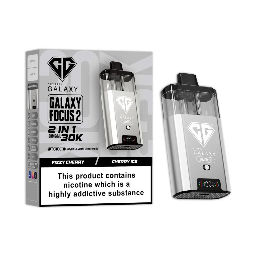Box of 5 Crystal Galaxy Focus 2 30K Puffs Prefilled Pod Kit