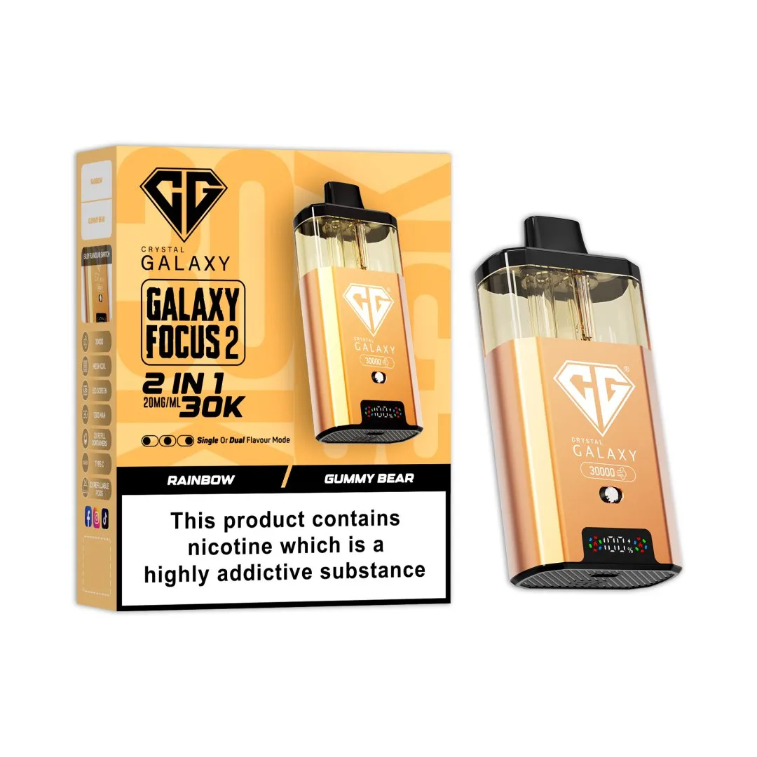 Box of 5 Crystal Galaxy Focus 2 30K Puffs Prefilled Pod Kit