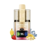 Crystal Pro Switch 30k reusable vape kit with dual-flavour tanks, HD display, 850mAh battery, and 30,000 puff capacity, box of 5.