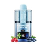 Crystal Pro Switch 30k vape kit with dual-flavour, 30000 puffs, 850 mAh battery, HD display, and sleek reusable design box of 5