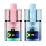 Crystal Pro Switch 30k dual-flavor prefilled vape kit with high puff capacity and rechargeable battery box of 5