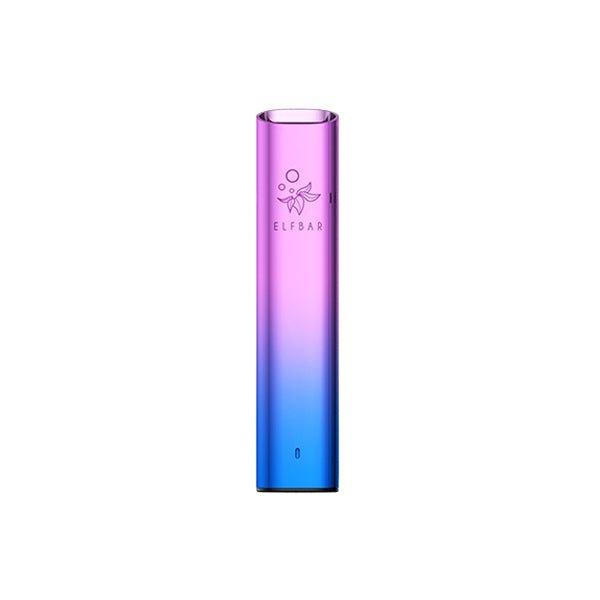 Elf Bar Elf Mate 500 sleek metallic vape device in gradient purple and blue with logo on front.