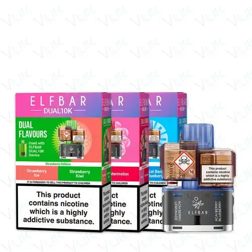 Elf Bar Dual 10K Prefilled Pod + Refill Container - 20mg