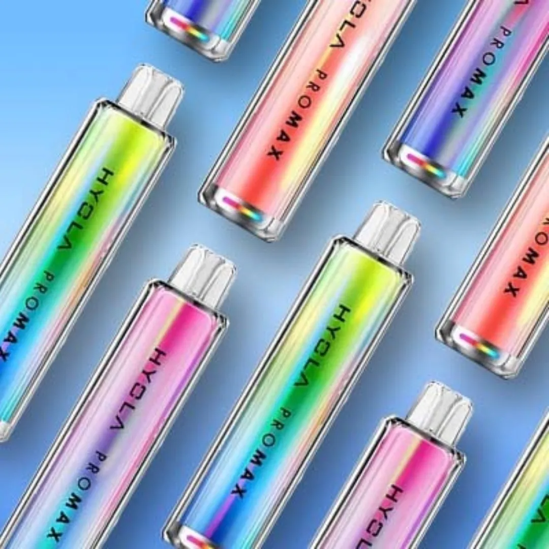 Hyola Pro Max 8000 rechargeable vape pod kit with 8000 puffs and colorful gradient design.