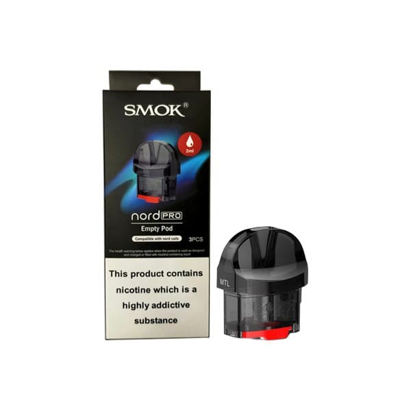 Smok Nord PRO 2ml replacement pods pack of 3 for Nord PRO Mod with adjustable DTL and MTL vaping