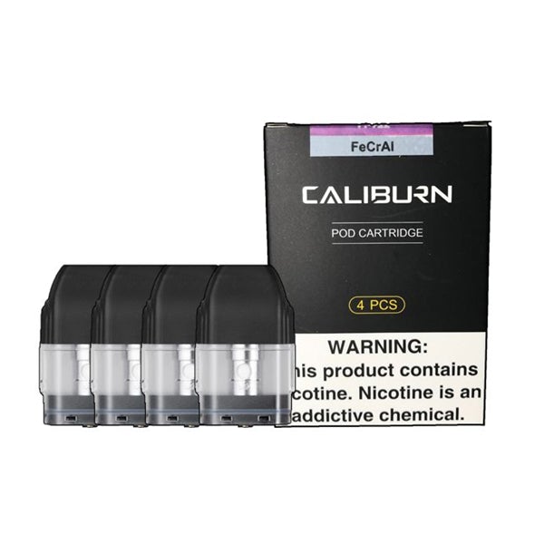 Uwell Caliburn Replacement Pods pack of 4 with 2ml juice capacity and 1.4ohm coil resistance