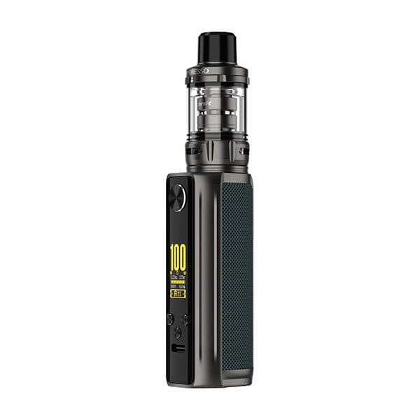 Vaporesso Target 100 Kit compact vaporizer with iTank, 0.96” TFT screen, and ergonomic cage-like design