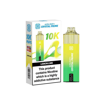Crystal Prime Aura Bar Series 10k Puffs Prefilled Pod Kit