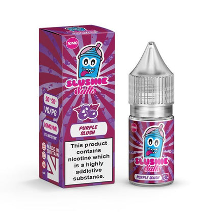 Liqua Vape 10ml 10mg Purple Slush nicotine salt e-liquid with 50VG/50PG in childproof bottle and box.