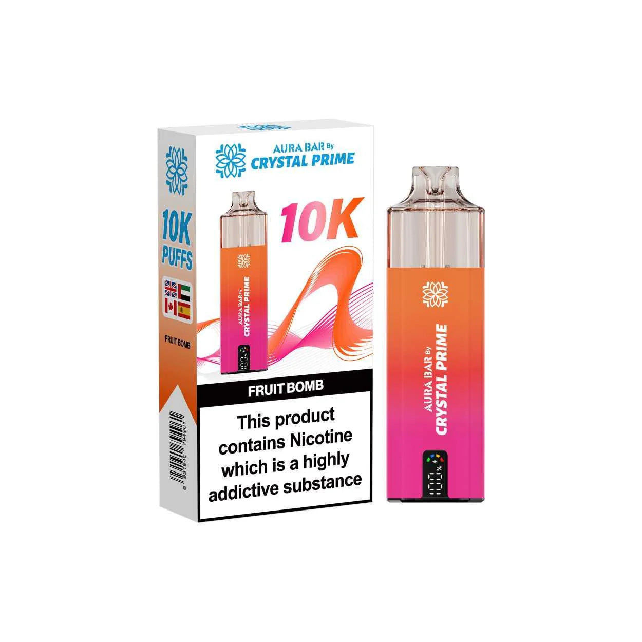 Crystal Prime Aura Bar Series 10k Puffs Prefilled Pod Kit