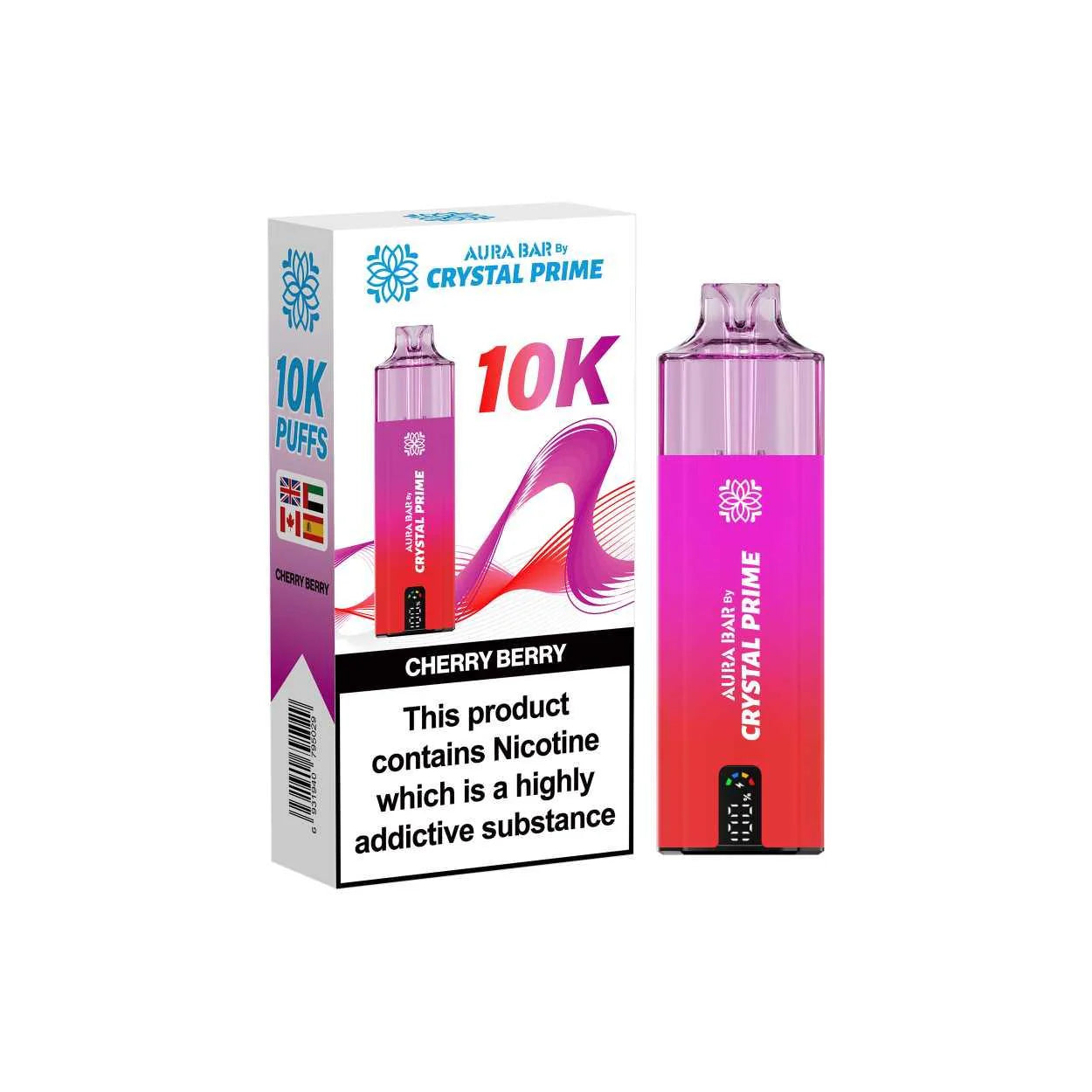 Crystal Prime Aura Bar Series 10k Puffs Prefilled Pod Kit
