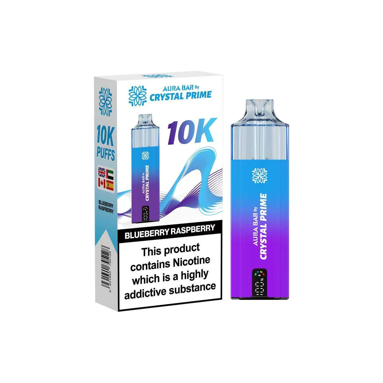 Crystal Prime Aura Bar Series 10k Puffs Prefilled Pod Kit