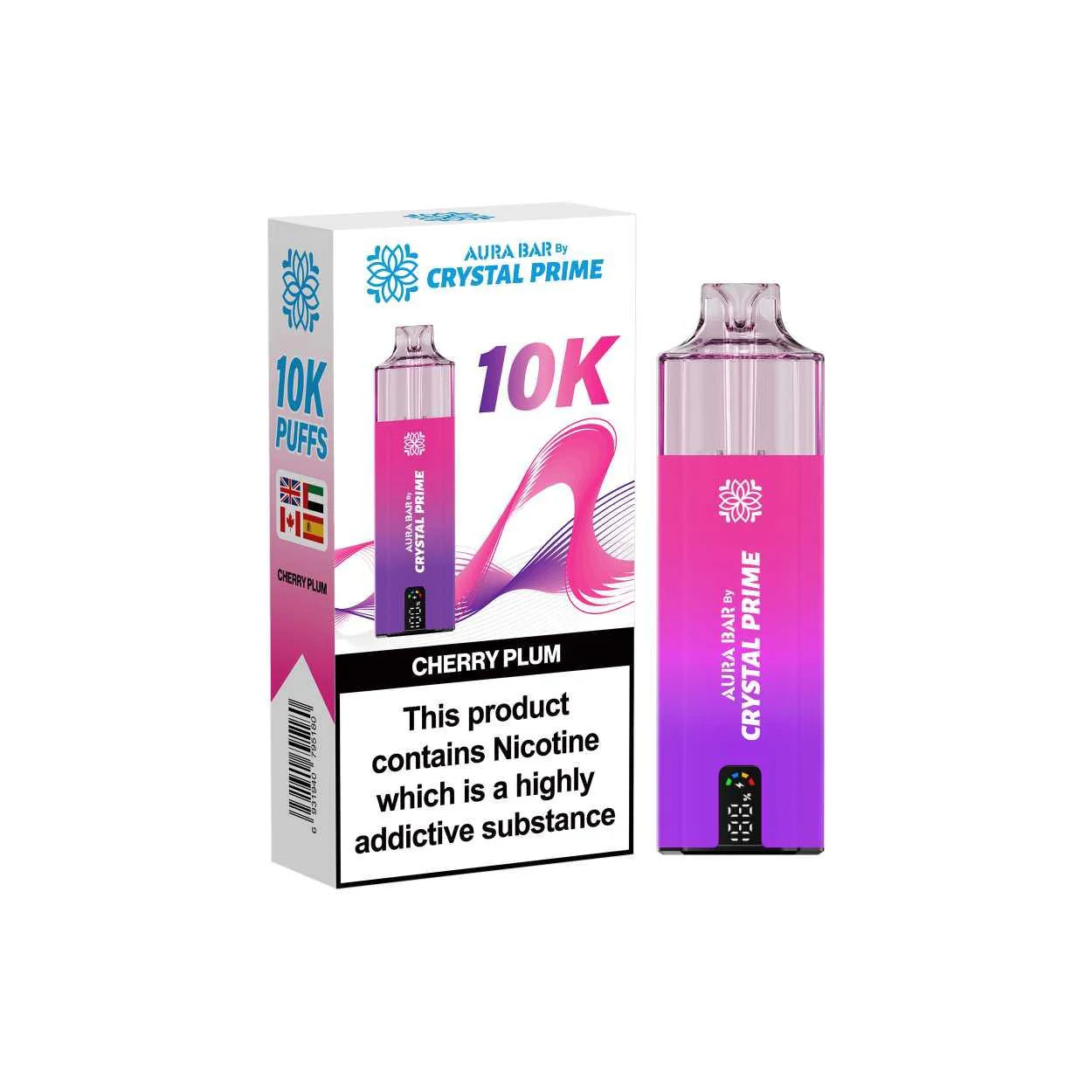 Crystal Prime Aura Bar Series 10k Puffs Prefilled Pod Kit