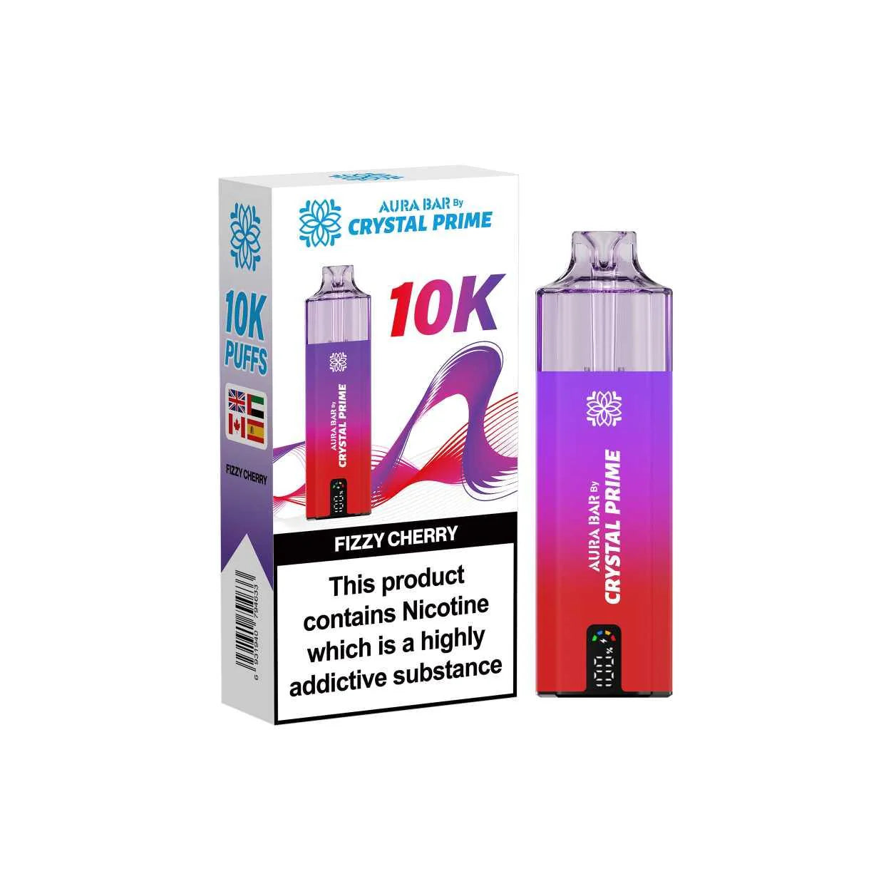 Crystal Prime Aura Bar Series 10k Puffs Prefilled Pod Kit