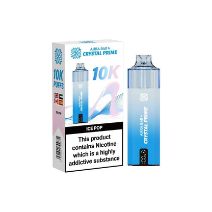 Crystal Prime Aura Bar Series 10k Puffs Prefilled Pod Kit
