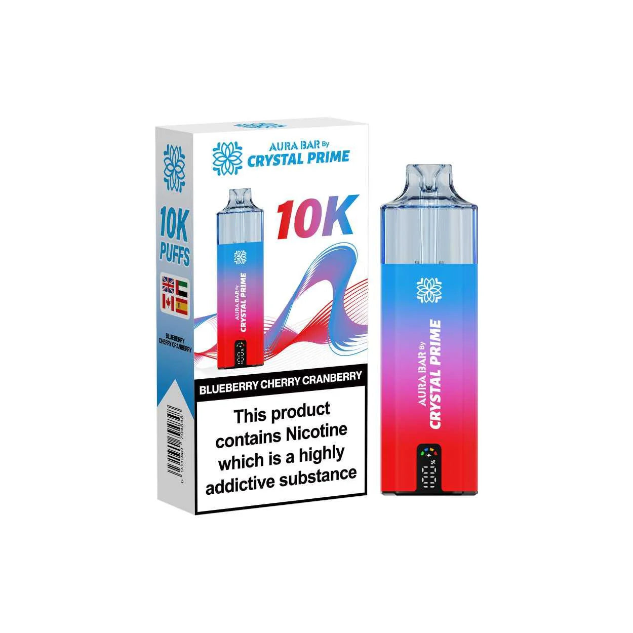 Crystal Prime Aura Bar Series 10k Puffs Prefilled Pod Kit