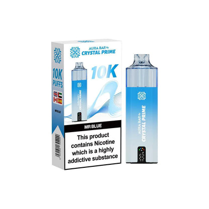 Crystal Prime Aura Bar Series 10k Puffs Prefilled Pod Kit