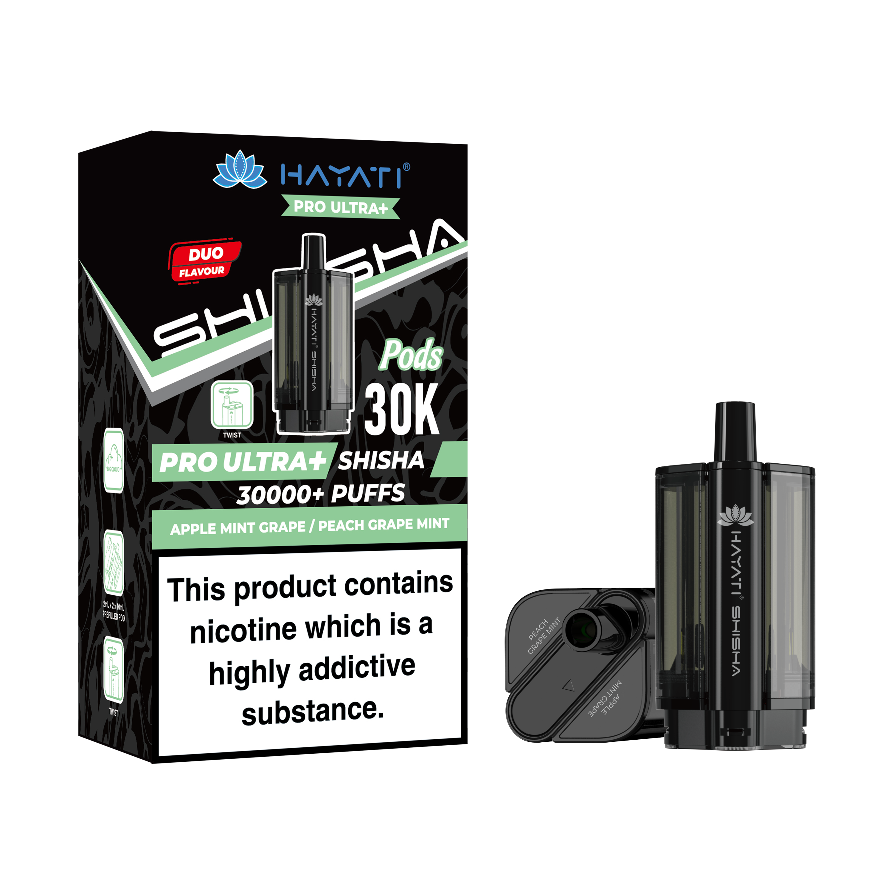 Hayati Pro Ultra Plus Shisha 30K Replacement Pods