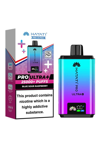 Hayati Pro Ultra Plus 25000 vape kit pack of 5 with duo tank and smart battery display