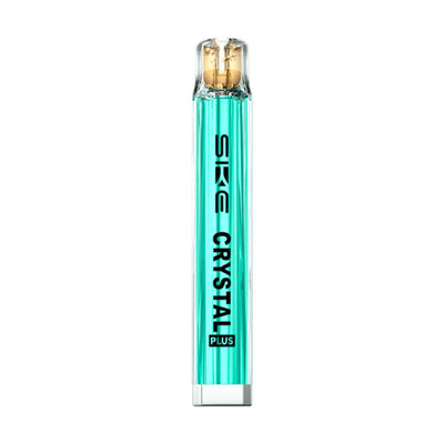 Sleek turquoise SKE Crystal Plus Pod Kit vape device with inhale activation and 400mAh battery for Mouth to Lung vaping.