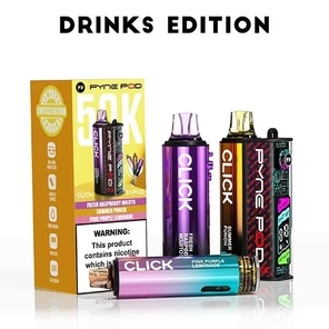 Pyne Pod Click 50K prefilled pod vape kit with 50,000 puffs capacity and rechargeable battery pack of five