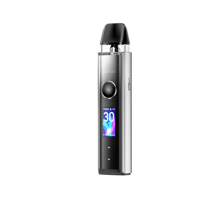 Geekvape Wenax Q Pro vape kit with 1200mAh battery, adjustable 5-30W power, OLED screen, and refillable pods.