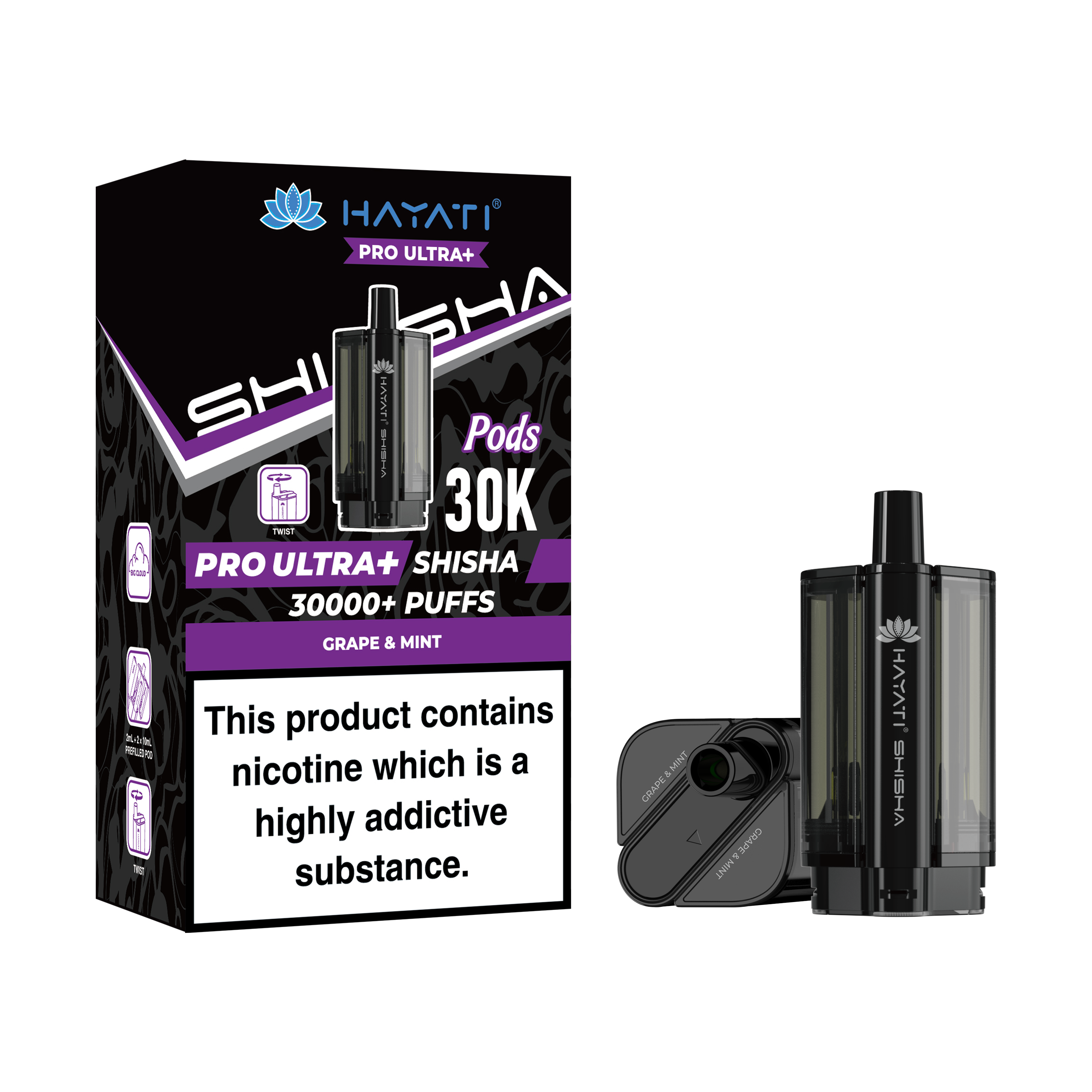 Hayati Pro Ultra Plus Shisha 30K Replacement Pods