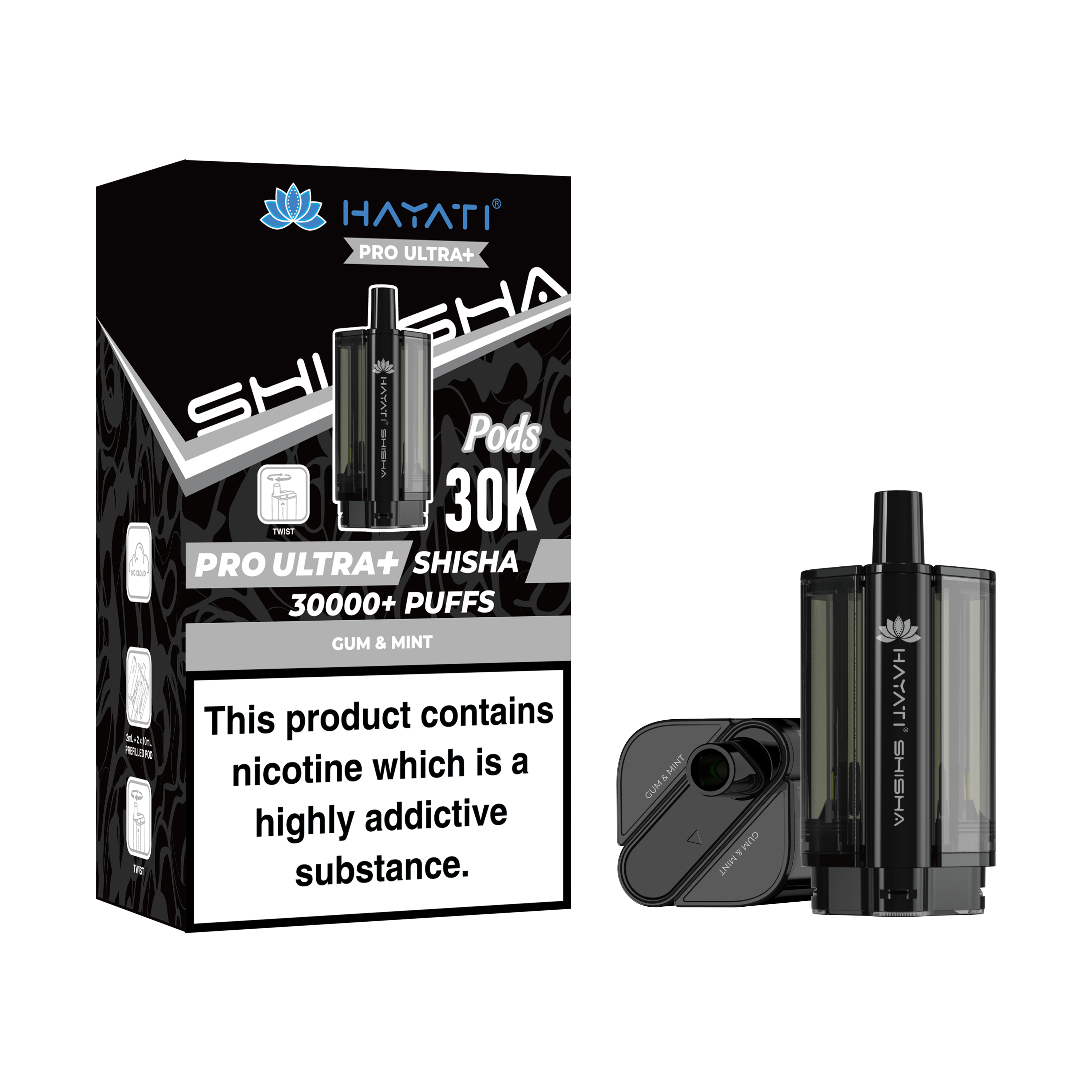 Hayati Pro Ultra Plus Shisha 30K Replacement Pods