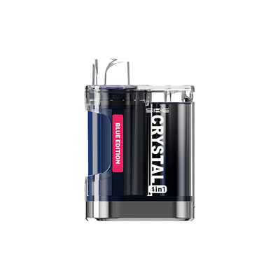 SKE Crystal 4in1 Blue Edition 2400 pod vape kit with rechargeable battery and four 2ml pods for 2400 puffs