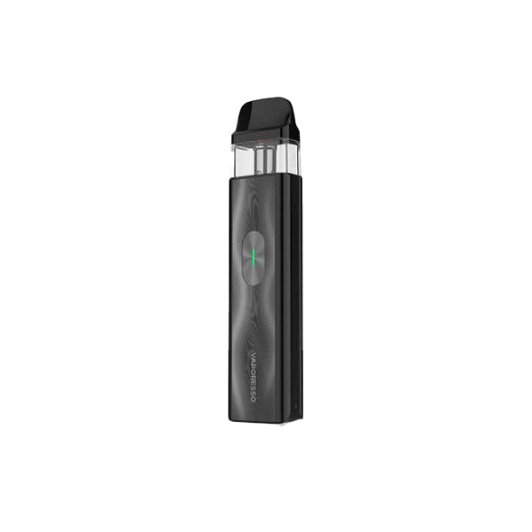 Vaporesso XROS 4 Mini Kit sleek black portable vaping device with 1000mAh battery and advanced coil technology