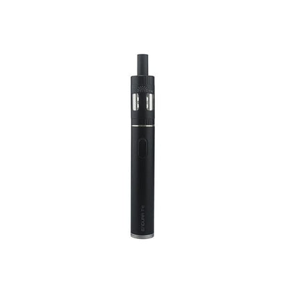 Innokin Endura T18E Kit compact 2ml vape pen with stainless steel and pyrex glass tank, 1000mAh battery, and 14W output.