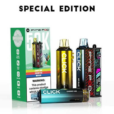Pyne Pod Click 50K special edition vaping kit with prefilled pods and rechargeable device