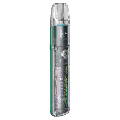 Aspire Cyber S Pod Kit with 700mAh rechargeable battery, MTL vaping design, button and inhale activation, USB-C charging, and 2ml replacement pods.