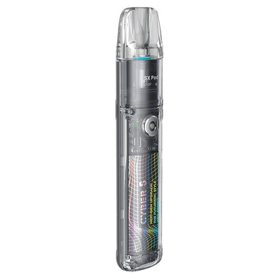 Aspire Cyber S Pod Kit with built-in 700mAh battery, button and inhale activation, USB-C charging, and 2ml replacement pods for MTL vaping.