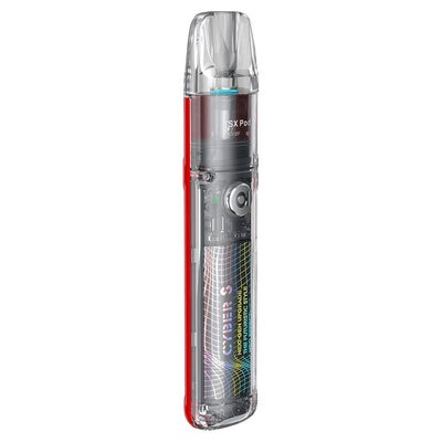 Transparent Aspire Cyber S Pod Kit with built-in 700mAh battery, button and inhale activation, USB-C charging, and 2ml replacement pods for MTL vaping.