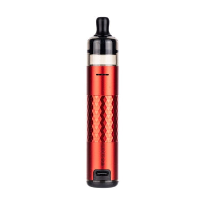 Red Aspire Flexus Stick Pod Kit vape device with a textured middle grip and black mouthpiece