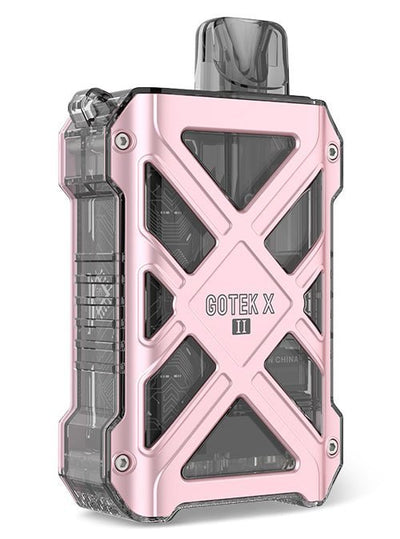 Aspire Gotek X II pod system kit in pink with transparent body and Type-C charging port